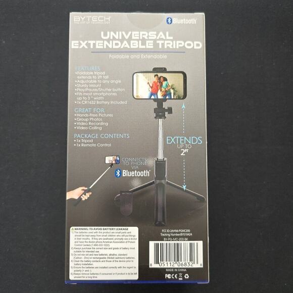 Universal Extendable Tripod Remote Control Play/Pause/Shutter Button - Picture 2 of 4